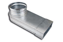 Bocht 90 rechthoekig rond symmetrisch